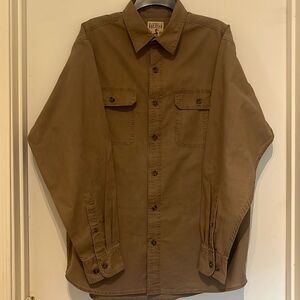 Red Head Brand Co. long sleeve heavy fabric work shirt brown Lrg